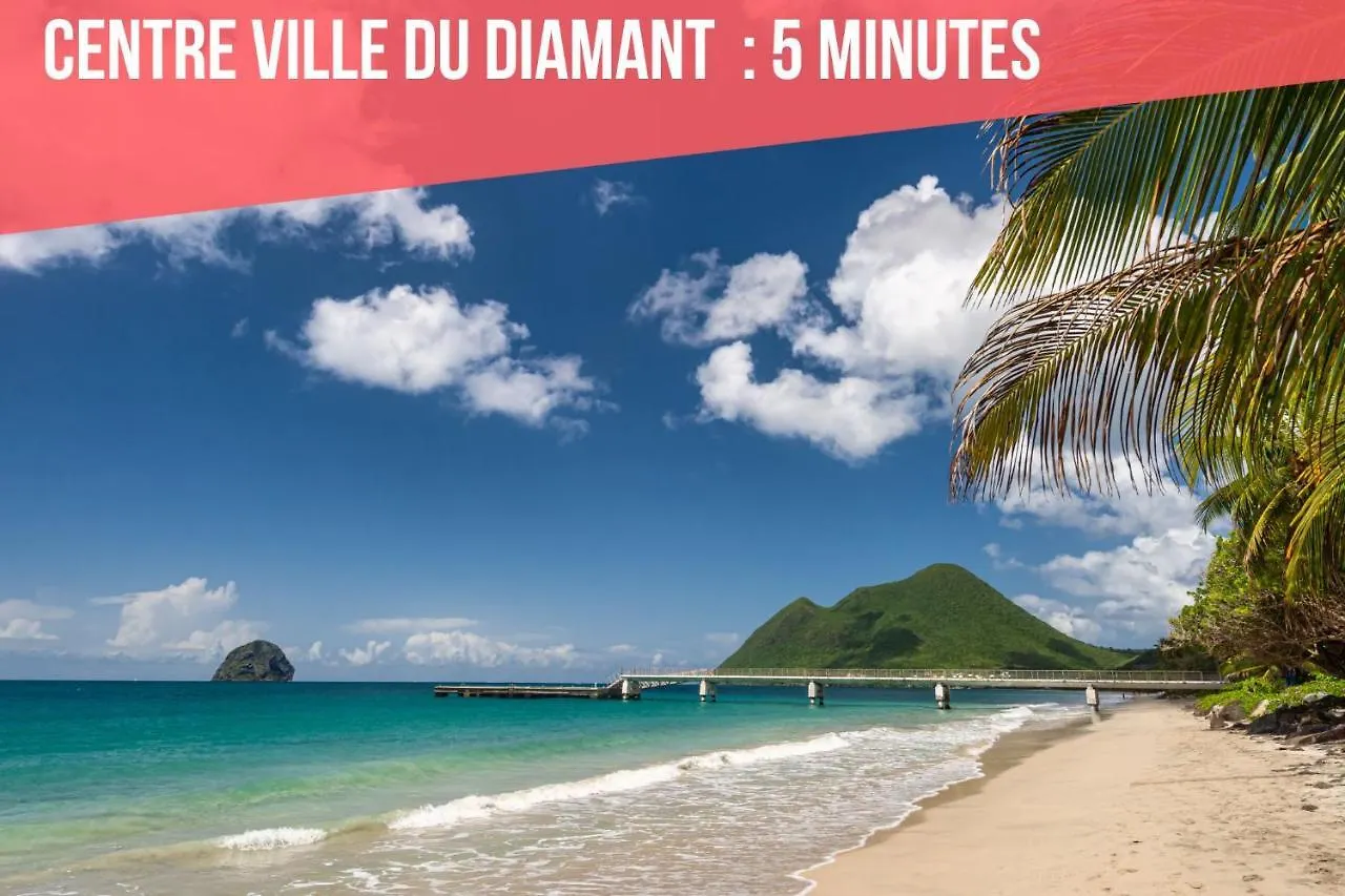 Duplex Luxury Avec Piscine A Debordement Et Vue Panoramique - Bed And Coffee Luxury Apartment Le Diamant Martinique